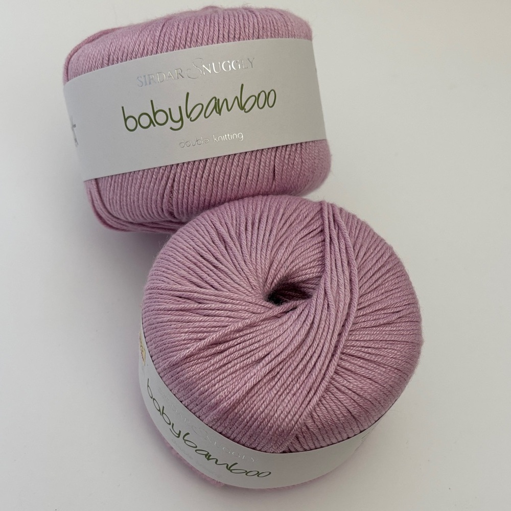 Sirdar Snuggly Baby Bamboo‎ Double Knitting Yarn Bamboo Wool Soft Pink Lot of 2